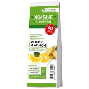 Лакомства для здоровья мармелад 105г имбирь + лимон