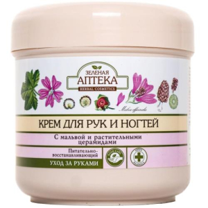 Эльфа зеленая аптека крем для рук и ногтей 300мл питат.-восст. мальва + церамиды