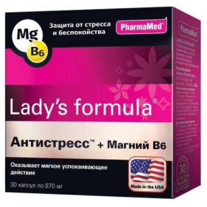 Леди-с формула капсулы №30 антистресс+магний в6  [lady`s formula] бад