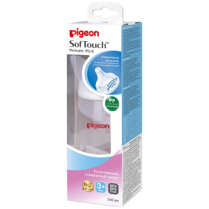 Пиджен бутылочка для кормления 240мл softouch peristaltic plus полипропилен 3 +