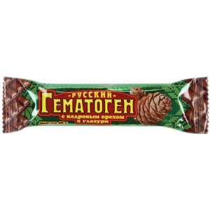 Гематоген русский плитка 40г в глаз. кедровый орех бад