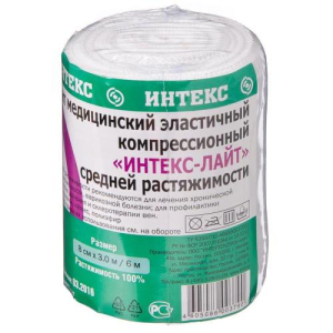 Интекс лайт бинт эластичный компрессионный ср 8смх3м