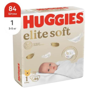 Хаггис элит софт подгузники детские 3-5кг №84 р1  [huggies]