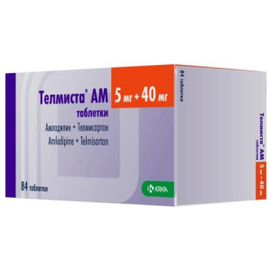 Телмиста ам таблетки 5мг + 40мг №84