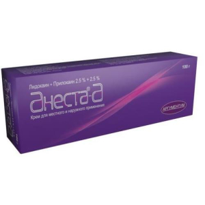 Анеста-а крем для наружного и местного применения 2,5%+2,5% 100г