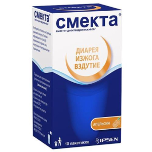 Смекта порошок для приготовления суспензии для приема внутрь 3г 3.76г №10 апельсиновый