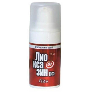 Лиоксазин-пф гель 15мл ср-во перевяз. п/ожоговое