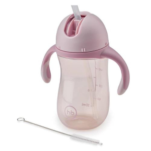 Хэппи беби поильник 260мл с трубочкой и ручками 12мес +  /арт 14010/ лиловый