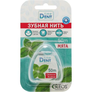Тимедент зубная нить 50м объемная мята