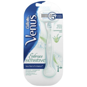 Жиллет венус эмбрейс сенсетив станок бритвенный  + 1 смен. кассета д/чувствит. кожи жен.