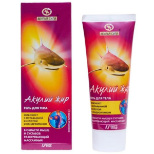 Акулья сила акулий жир  гель для тела 75мл разогрев. живокост +  муравьин.кисл. +  хондроит.