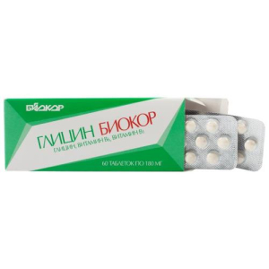 Глицин биокор таблетки 180мг №60 витамины в6 + в1 бад