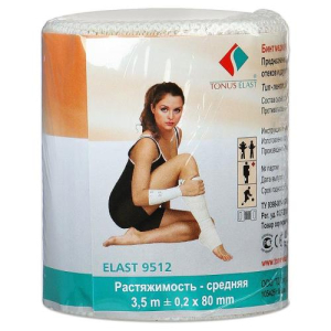 Тонус эласт бинт медицинский эластичный ср 8смх3,5м /арт 9512/