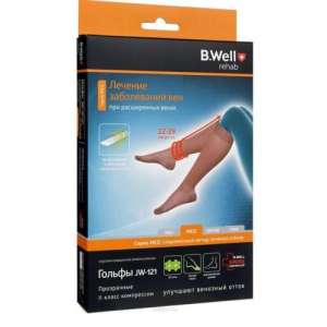 Мед гольфы компресс. прозр. 2кл. р.3 черн. /арт.jw-121/