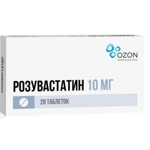 Розувастатин таблетки покрытые пленочной оболочкой 10мг №28