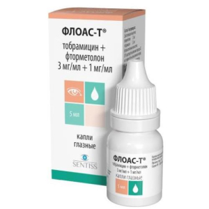 Флоас-т капли глазные 3мг/мл + 1мг/мл 5мл
