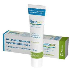 Циновит крем 40мл от аллергич. проявл. на коже