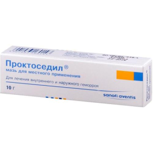 Проктоседил мазь для местного применения 10г в комплекте с канюлей-дозотором