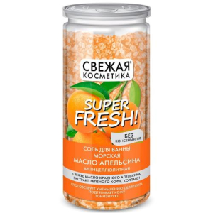 Свежая косметика морская соль для ванн 480г антицеллюлит. масло апельсина