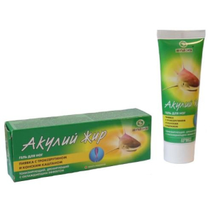 Акулья сила акулий жир  гель для ног 75мл охлажд. троксерутин +  конс. каштан +  пиявка