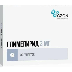 Глимепирид таблетки 3мг №90
