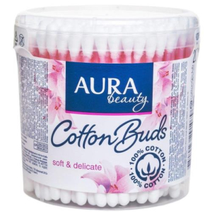 Аура бьюти палочки ватные №200 стакан