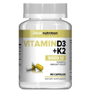Витамин д3 5000ме + витамин к2 50мкг капсулы 450мг №90