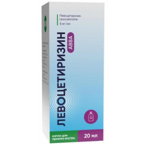 Левоцетиризин авва капли для приема внутрь 5мг/мл 20мл