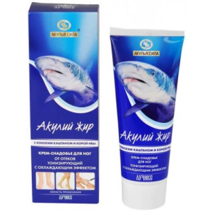 Акулья сила акулий жир  крем снадобье  75мл д/ног конский каштан +  кора ивы