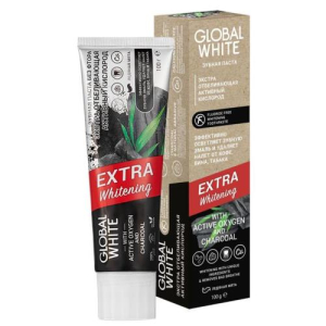 Глобал вайт зубная паста 100мл экстра отбелив. активный кислород