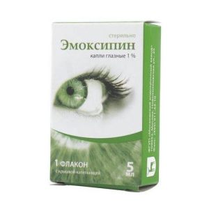 Эмоксипин глазные капли 1% 5мл в комплекте с крышкой-капельницей