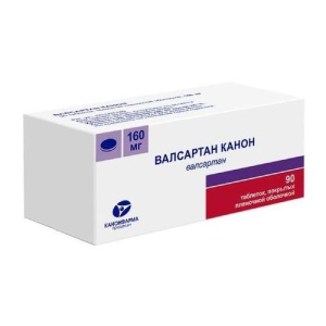 Валсартан канон таблетки покрытые пленочной оболочкой 160мг №90