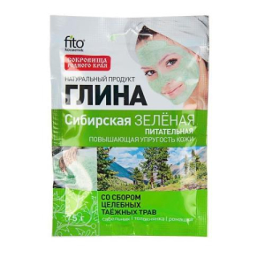 Сокровища родного края глина 75г сибирская зеленая со сбором целебных таежных