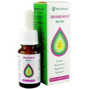 Эваменол назо капли назальные 1% + 3% 12мл