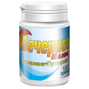 Вечернее плюс валериана + пустырник драже 200мг №120 бад