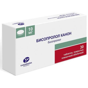 Бисопролол-канон таблетки покрытые пленочной оболочкой 10мг №30 