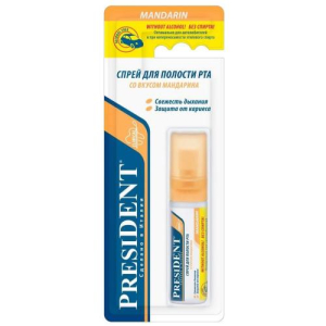 Президент спрей для полости рта 20мл вкус мандарина