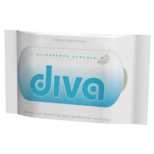 Дива салфетки для интимной гигиены №20 ромашка
