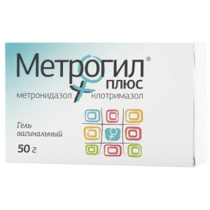 Метрогил плюс гель вагинальный 50г в комплекте с аппликаторами-10 шт.