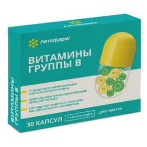 Летофарм витамины группы в капсулы 360мг №30