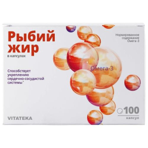 Витатека рыбий жир капсулы 370мг №100