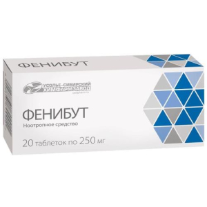 Фенибут таблетки 250мг №20