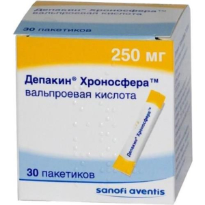 Депакин хроносфера гранулы с пролонгированным высвобождением 250мг №30
