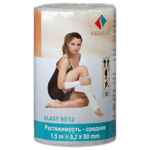 Тонус эласт бинт медицинский эластичный вр 8смх1,5м /арт 9512/
