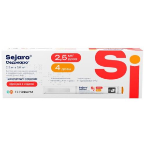 Седжаро раствор для подкожного введения 2,5мг/доза 2,4мл /в комплекте с иглами - 4 шт/