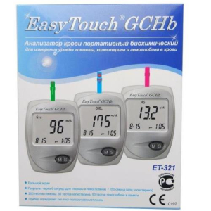 Изи тач анализатор крови д/самоконтроля уровня глюкозы, холестерина и гемоглобина
