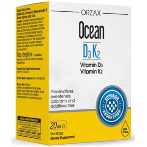 Орзакс оушен витамин д3 + к2 раствор для приема внутрь 1000ме 20мл бад
