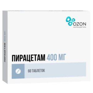 Пирацетам таблетки покрытые пленочной оболочкой 400мг №60