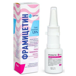 Фрамицетин спрей назальный 1,25% 15мл