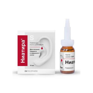 Ниатира капли ушные 2,6% 10мл